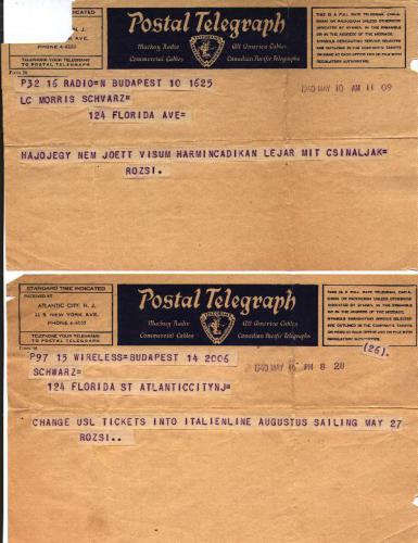 Alarming telegrams from hungary