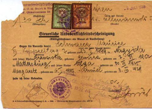 Austrian Family Travel Doc - 1938